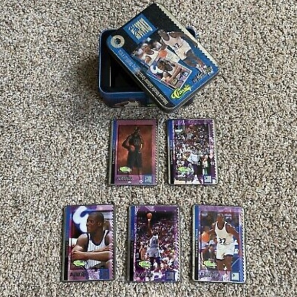 Vintage 1993-94 Classic The Metal Edge Shaq 5 Embossed Metallic Collectors Cards - Picture 1 of 16